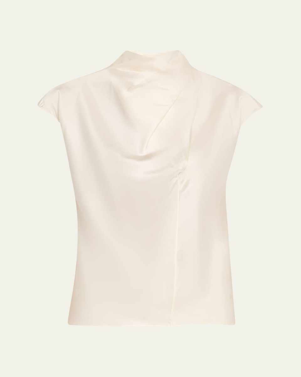 Leilany Draped Silk Top
